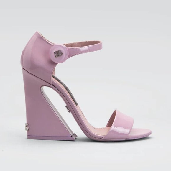 Dolce&gabbana Vernice Patent Leather Block-heel Sandals - Picture 1 of 12